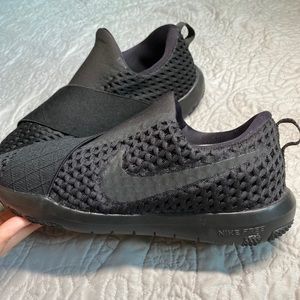 NIKE black slip on training shoes
